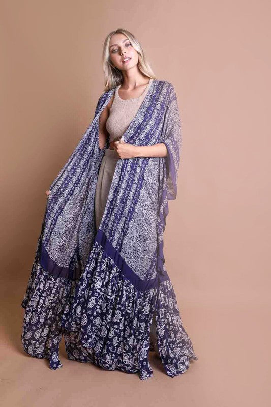 Paisley Tapestry Free Flow Kimono