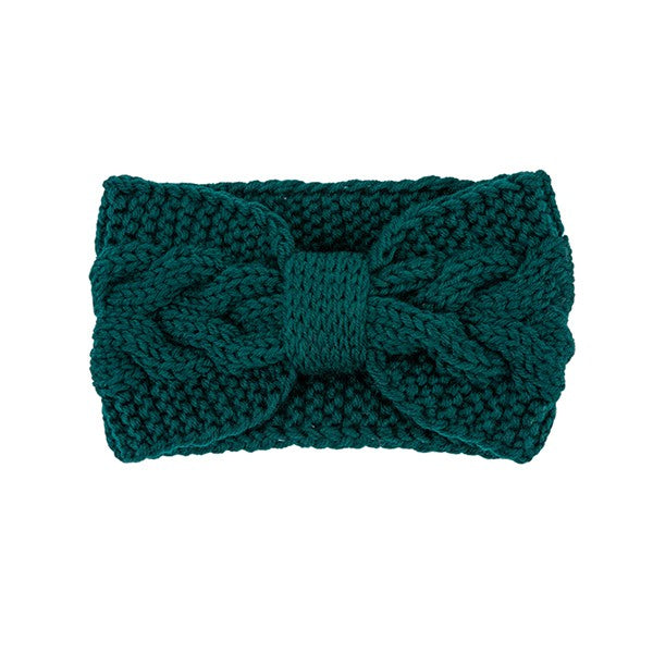 WINTER CROCHET BOW TWISTED HEAD BAND