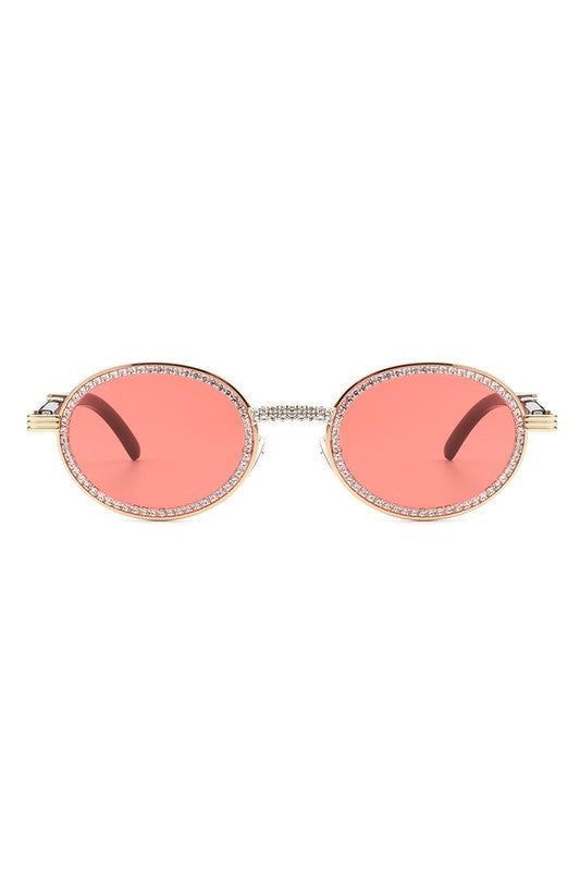 Round Circle Retro Glitter Fashion Sunglasses