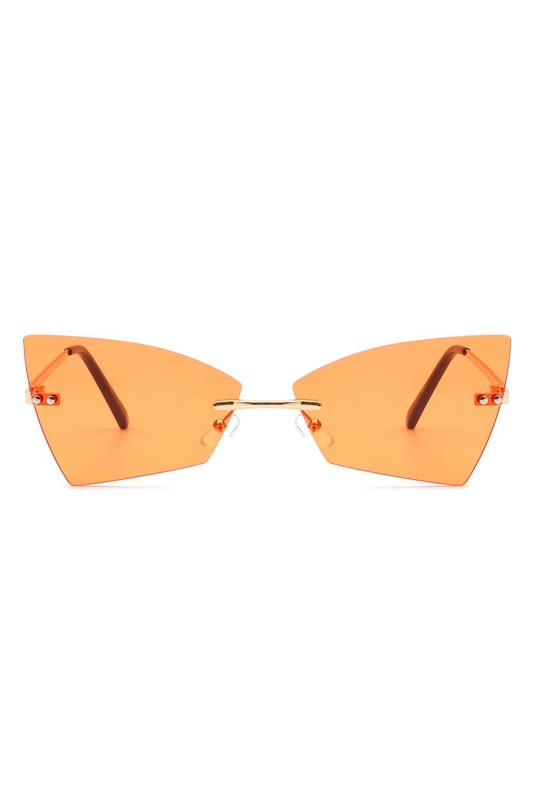 Rimless Geometric Triangle Fashion Sunglasses