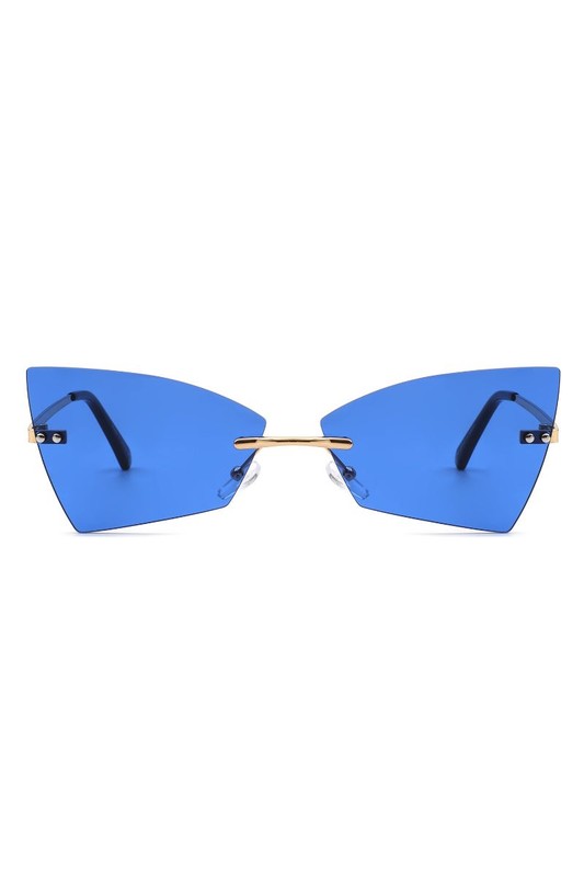 Rimless Geometric Triangle Fashion Sunglasses