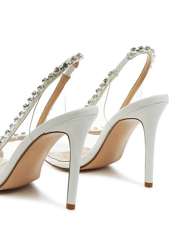 Camarine Clear Stiletto Sling-back