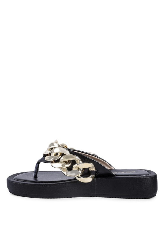 Zing Link Chain Thong Flats