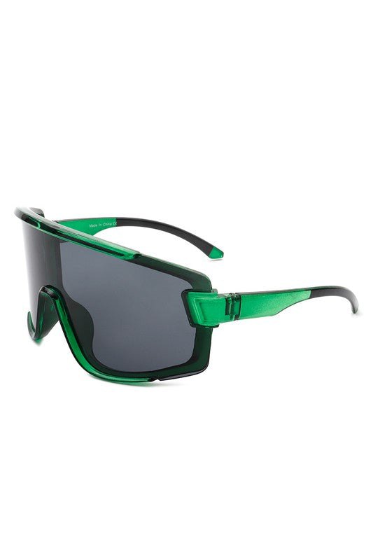 Oversize Sporty Square Chunky Shield Sunglasses