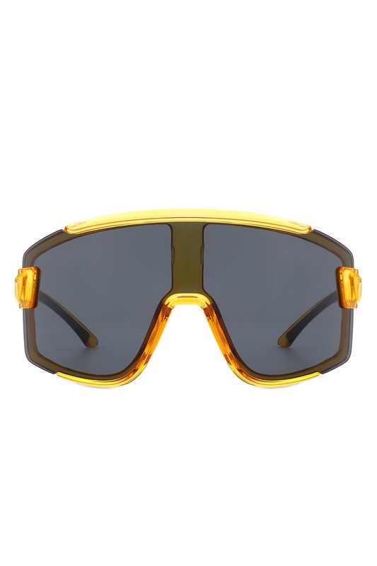 Oversize Sporty Square Chunky Shield Sunglasses