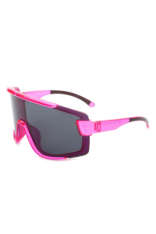 Oversize Sporty Square Chunky Shield Sunglasses