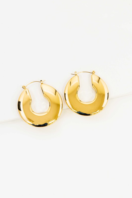 Disk Hoop Earrings