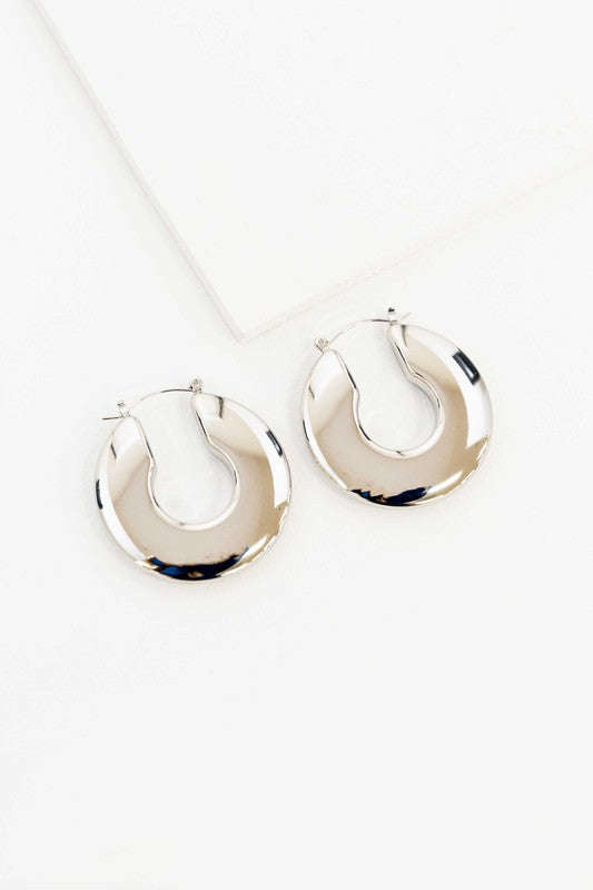 Disk Hoop Earrings