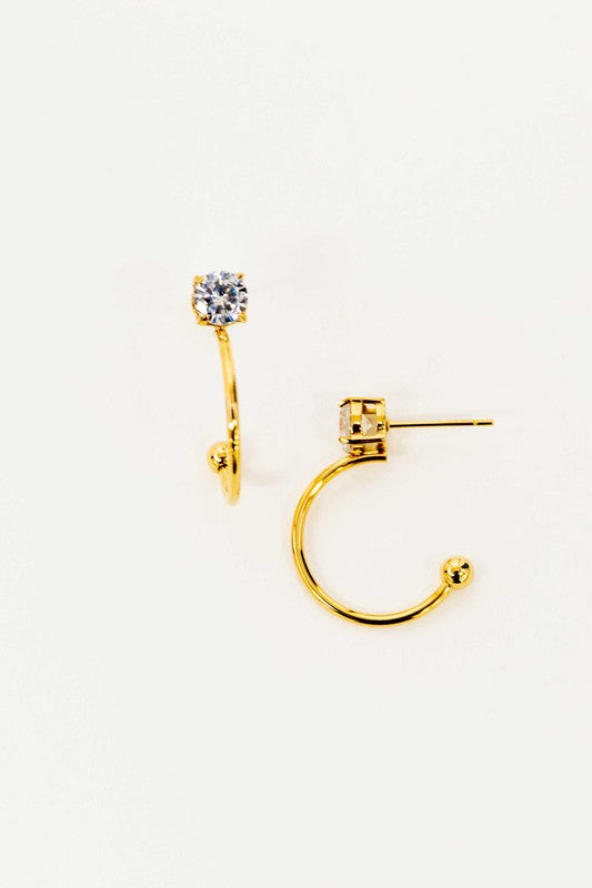 Classic Stone Stud Earrings