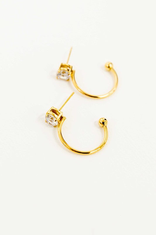 Classic Stone Stud Earrings