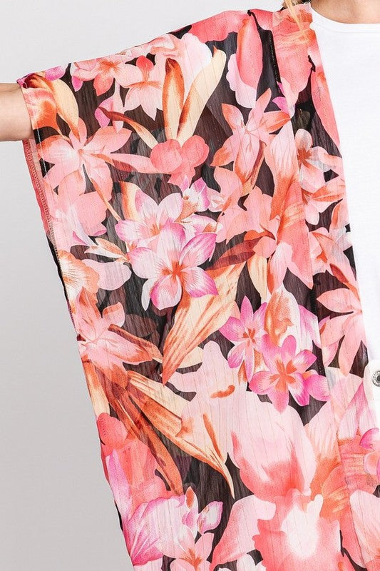 Floral Light Weight Kimono Cover UP