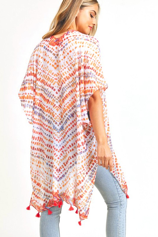 Fringe Tassel Light Weight Kimono Cardigan