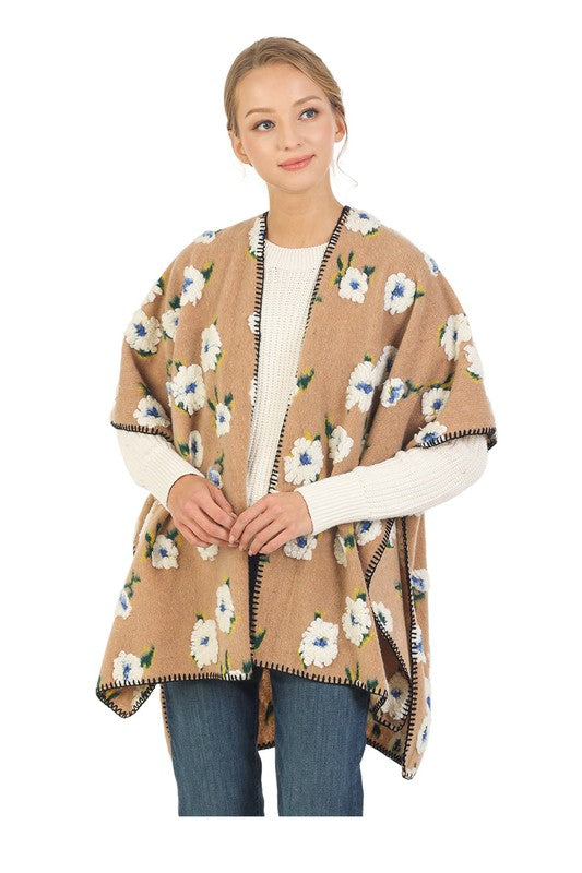 Floral Pattern Winter Kimono