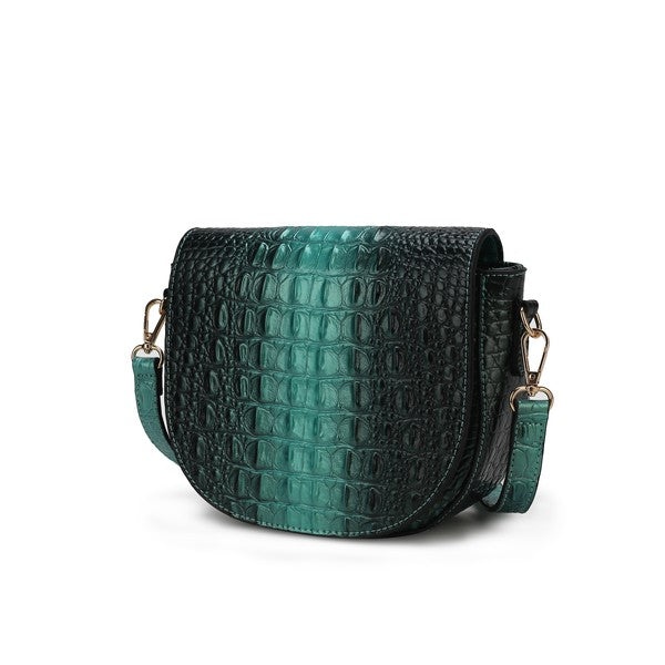 MKF Amalia Croc-Embossed Crossbody Bag by Mia K