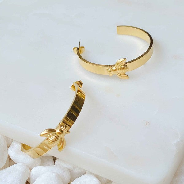 Bee Lovely Hoop Earrings