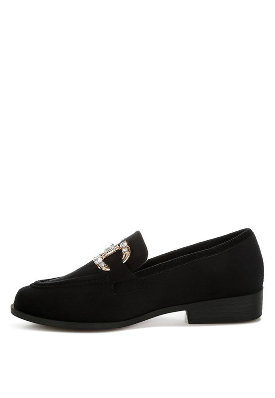 Maestro Diamante Embellished Horsebit Loafers